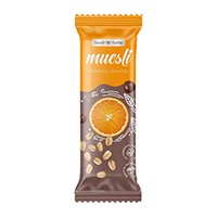 Батончик-мюсли FoodForte апельсин в шоколаде бад 50г