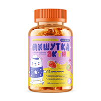 Мишутка мармеладки актив multiforte пастилки жев 12 вит со вкусом клубники и банана №60