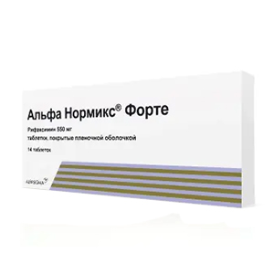 Альфа нормикс форте таб. п.п.о. 550мг №14