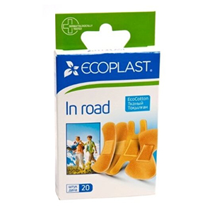 Пластырь экопласт/ecoplast набор ткан эласт in road №20