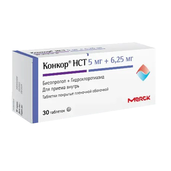 Конкор НСТ таб. п.п.о. 5мг+6,25мг №30
