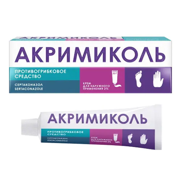 Акримиколь крем д/наруж прим. 2% 30г №1