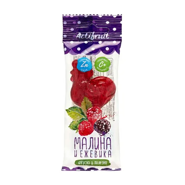 АВС хэлси фуд карамель леденцовая с цинком и витамином с петушок со вкусом ежевики и малины 17г с 3х лет