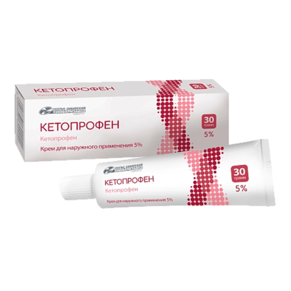 Кетопрофен крем д/наруж прим. 5% 30г №1