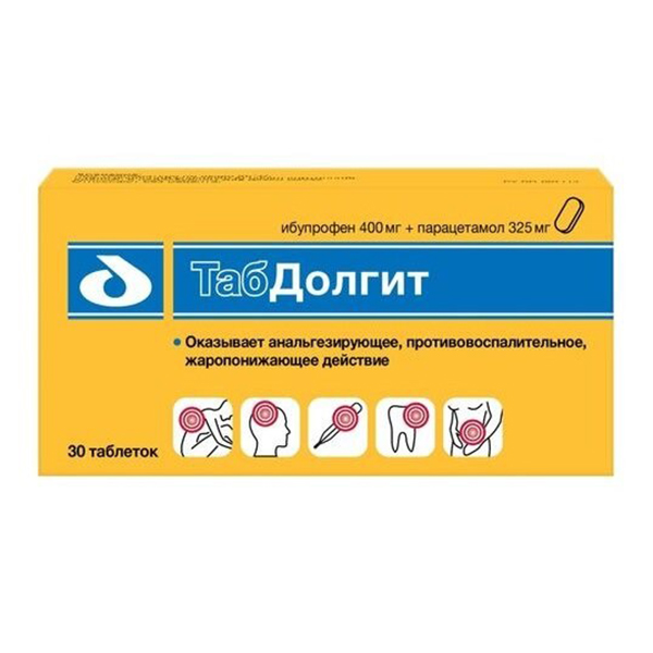 Табдолгит таб. п.п.о. 400мг+325мг №10