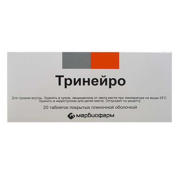 Тринейро таб. п.п.о. 200мг+100мг+0,2мг №20