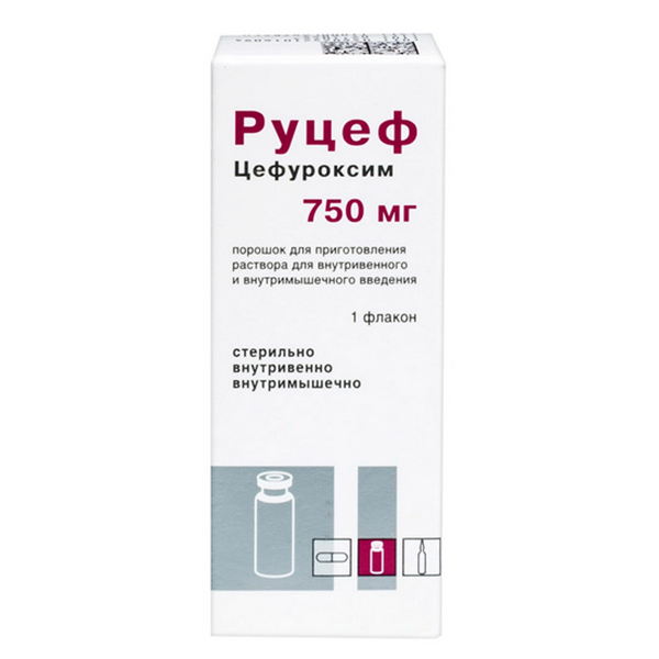 Руцеф пор в/в и в/м 750мг №1