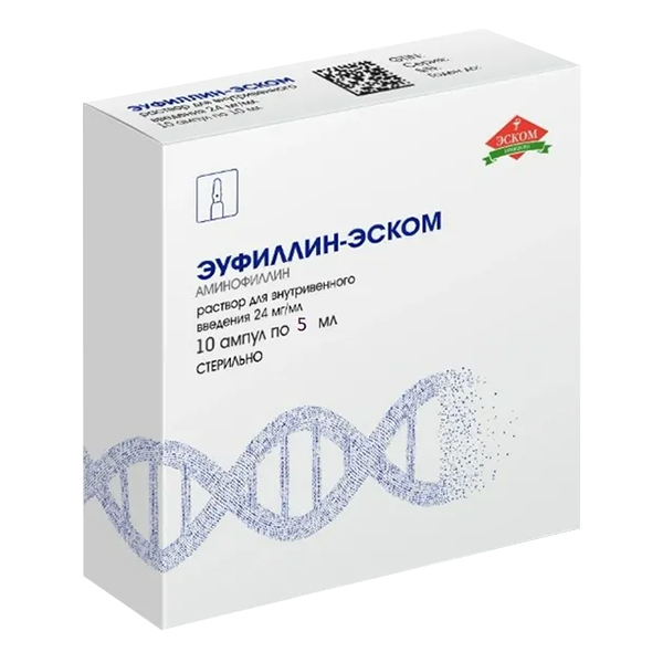 Эуфиллин р-р в/в 24мг/мл 5мл №10
