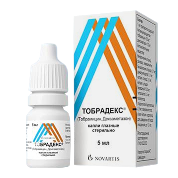 Тобрадекс капли гл. 1мг/мл+3мг/мл 5мл №1