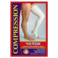 Чулок компрессионный до бедра 3кл р.2 №1  (бежевый)