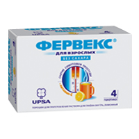 Фервекс пор. д/р-ра внутр лимонный б/сахара 500мг+25мг+200мг 4,95г №8