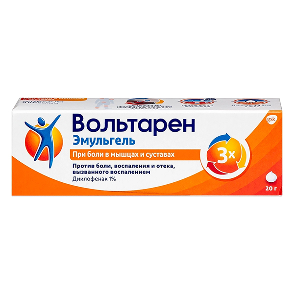 Вольтарен эмульгель гель д/наружн. прим. 1% 20г №1