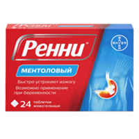 Ренни таб. жев. охлаждающий вкус ментол 680мг+80мг №12