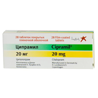 Ципрамил таб. п.п.о. 20мг №28