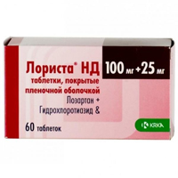 Лориста НД таб. п.п.о. 25мг+100мг №30