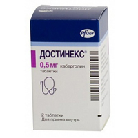 Достинекс таб. 0,5мг №2