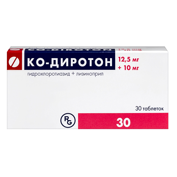 Ко-Диротон таб. 12,5мг+10мг №30
