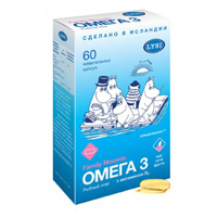 Лиси/Lysi омега-3 рыбий жир с витамин Е капс. 500мг №60