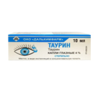 Таурин капли гл. 4% 10мл №1  (фл-кап)