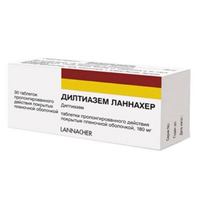 Дилтиазем ланнахер таб.пролонг.п.п.о. 180мг №30