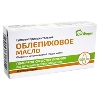 Облепиховое масло супп. рект. 500мг №10