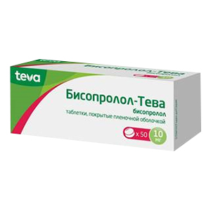 Бисопролол-Тева таб. п.п.о. 10мг №30