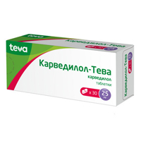 Карведилол-Тева таб. 25мг №30