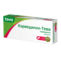 Карведилол-Тева таб. 6,25мг №30