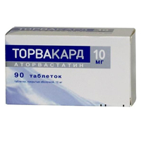 Торвакард таб. п.п.о. 10мг №30