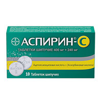 Аспирин-С таб. шип. 400 мг+240 мг №10