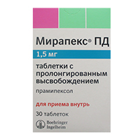 Мирапекс ПД таб.пролонг.высвоб. 1,5мг №30