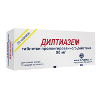 Дилтиазем таб.пролонг.высвоб. 90мг №30