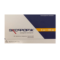 Эксфорж таб. п.п.о. 5мг+80мг №28