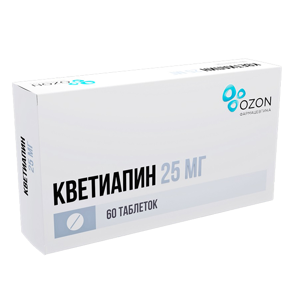 Кветиапин-СЗ таб. п.п.о. 25мг №60