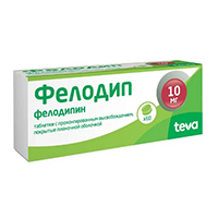 Фелодип таб.пролонг.высвоб.п.п.о. 10мг №30