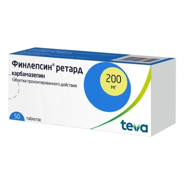 Финлепсин ретард таб.пролонг.действ. 200мг №50