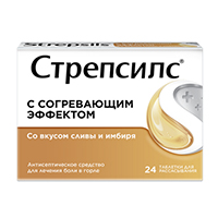 Стрепсилс с согревающим эффектом таб. д/рассас №24