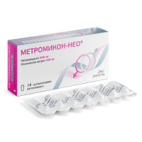 Метромикон нео супп. ваг. 500мг+100мг №14
